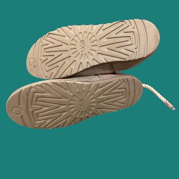 Ugg Harbour Gray Tweed Lace Up Boots Size 8 - Picture 9 of 10